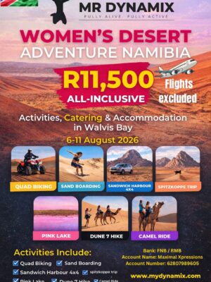 ANNUAL WOMEN’S MONTH DESERT ADVENTURE – NAMIBIA